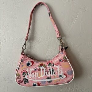 Von Dutch Pink Jax Shoulder Bag